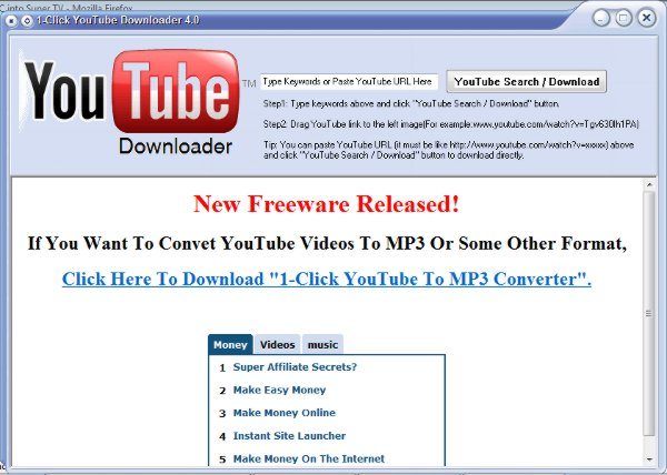 YouTube Downloader - Interfaz