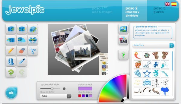 Jewelpic: Editá imagenes rapidamente.