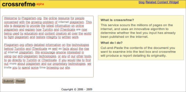crossrefme1 9 Servicios web para detectar contenido plagiado