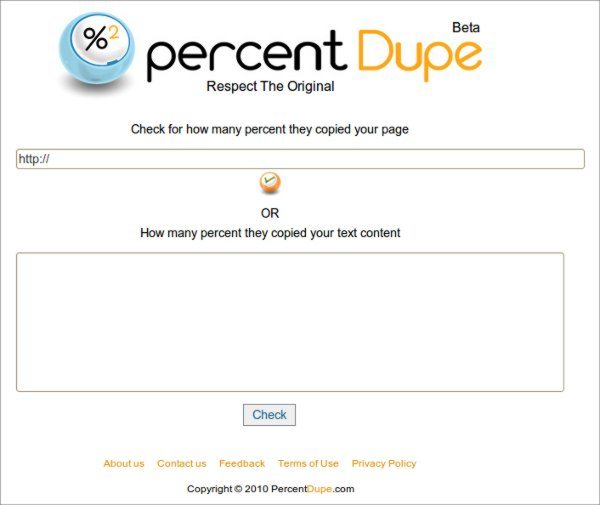 percentDupe 9 Servicios web para detectar contenido plagiado