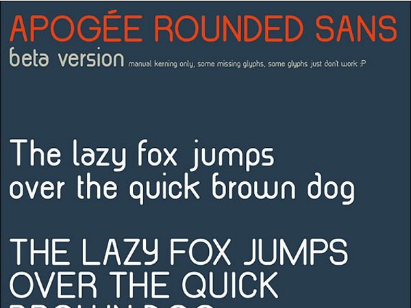 Apogee Rounded Sans Beta - font