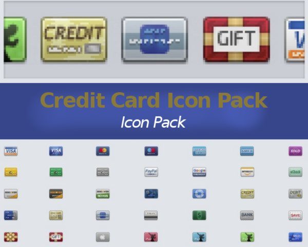 credit cards icon. makeup credit card icon.