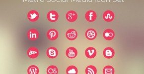 Metro Social Media Icon Set