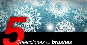 5 colecciones de brushes para Photoshop para navidad