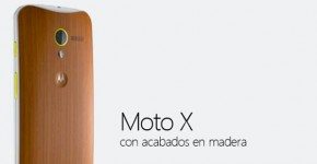 Moto X con acado de madera