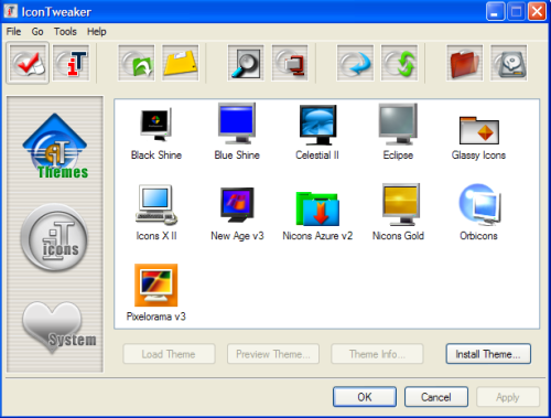 IconTweaker editor iconos - Interfaz