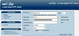 net2FTP cliente de FTP web