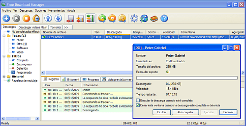 Free Download Manager - Interfaz