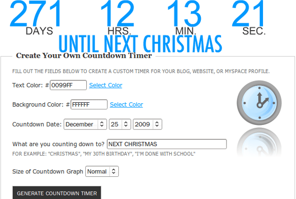 Flash Countdown Timer Generator