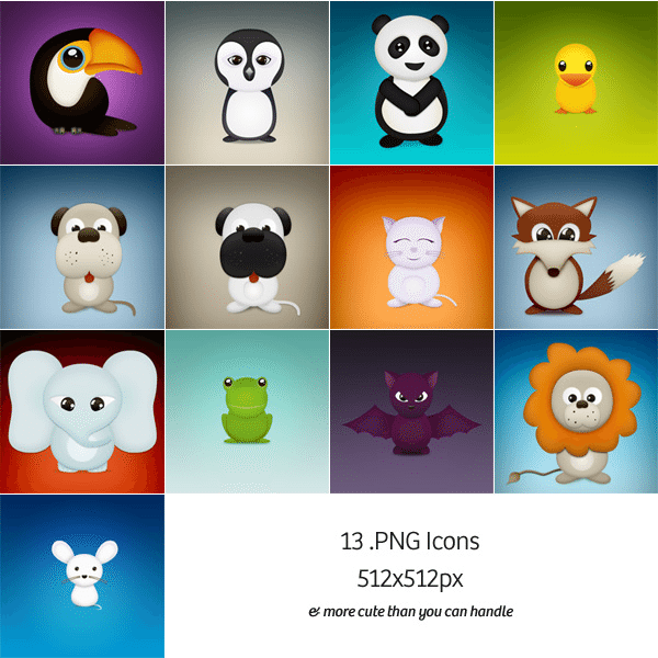 Cute Critters - Icon Pack | Sample