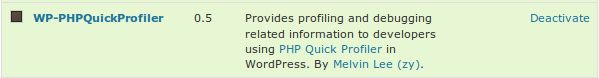 wp-phpquickprofiler