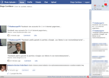 Adobe Facebook Photo Uploader - Interfaz
