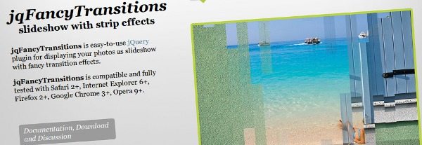 jqFancyTransitions – Plugin jQuery para crear slideshow con hermosos efectos