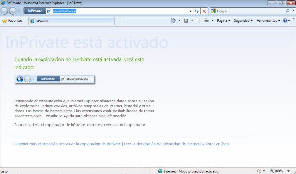 Internet Explorer - InPrivate mode