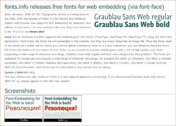 Graublau free font