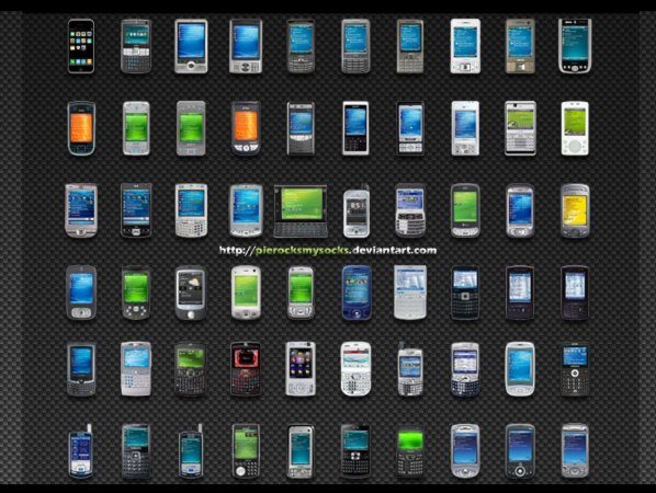Mobile device icons