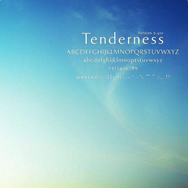 Tenderness free font