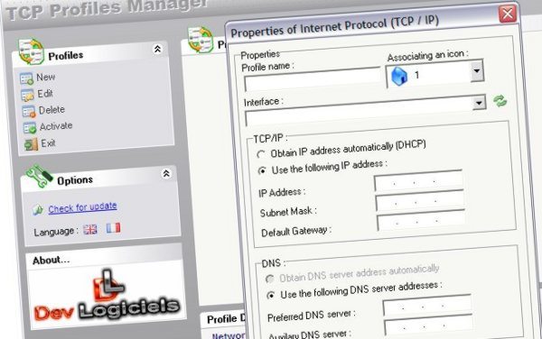 TCP-Profiles-Manager - aplicaciones para Windows