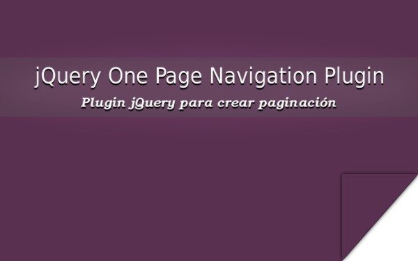 jQuery One Page Navigation Plugin