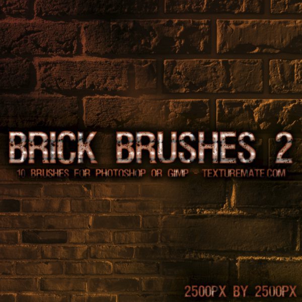 Brick Brushes 2 -pinceles para Photoshop y GIMP