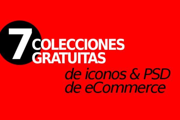 Colecciones gratuitas de iconos y PSD de eCommerce