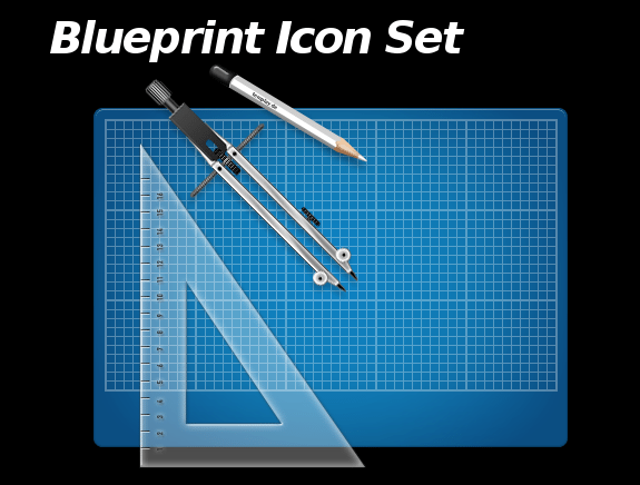 Blueprint icon set - colección de iconos gratis