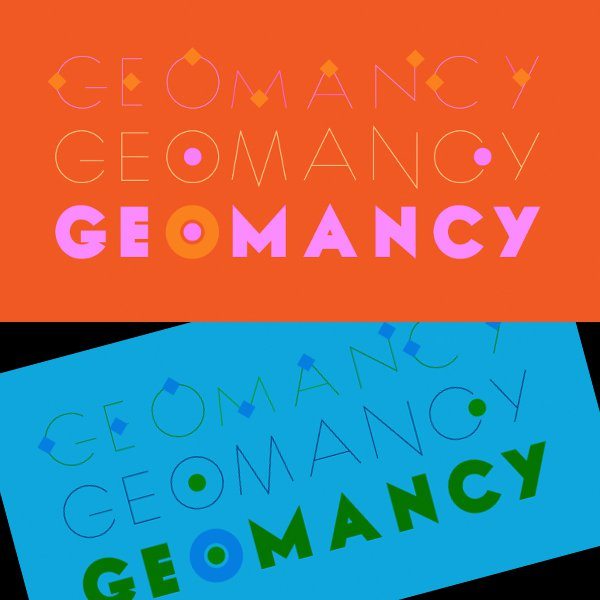 Geomancy free modern typeface for Photoshop