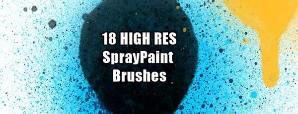 18 high res spray paint brushes for Photoshop