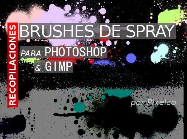 Brushes de Spray para Photoshop y GIMP