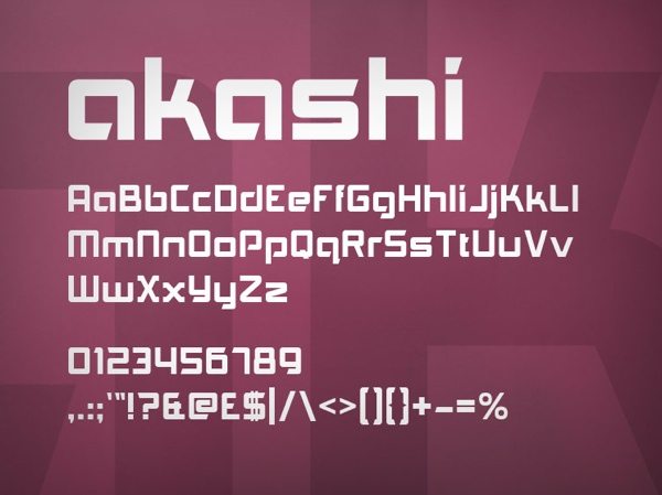 Akshi - free font