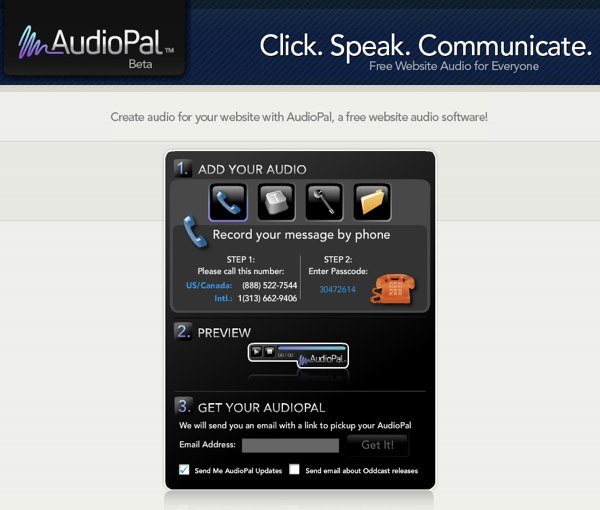 AudioPal - interfaz