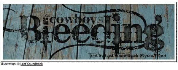 Bleeding Cowboys - free font