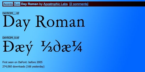 Day Roman - free font