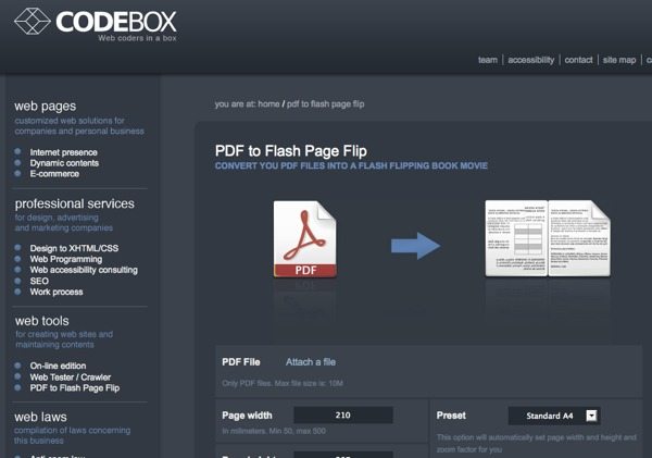 PDF to Flash - online tool