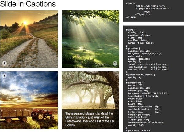 Slide Caption con HTML5 y CSS3