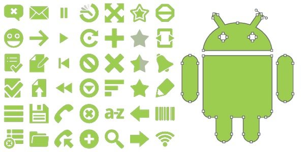 Native Android Icons - coleeción de iconos vectoriales