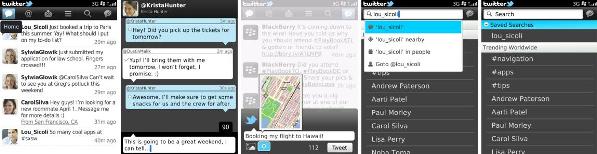 Twitter 20 para BlackBerry nuevo redes sociales