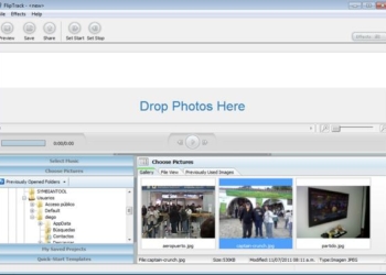 FlipTrack - aplicación gratis para Windows para crear video con fotografías