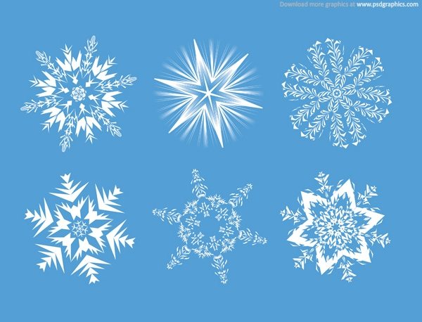 Set of snow flakes - PSD
