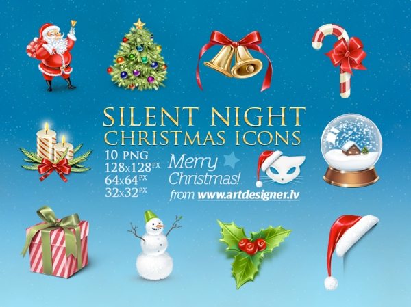 Silent Nights Christmas Icons - coleccióin de iconos navideños