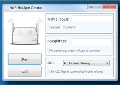Wi-Fi Hostspot Creator - aplicación gratis para Windows para compartir el Internet