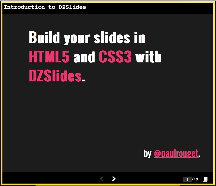 DZSlides - crear presentaciones con HTML5 y CSS3