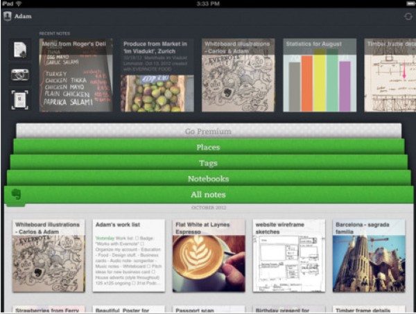 Evernote para iPad