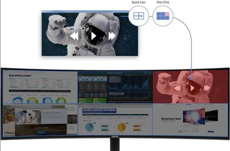 Utilidad para dividir la pantalla en monitores Samsung