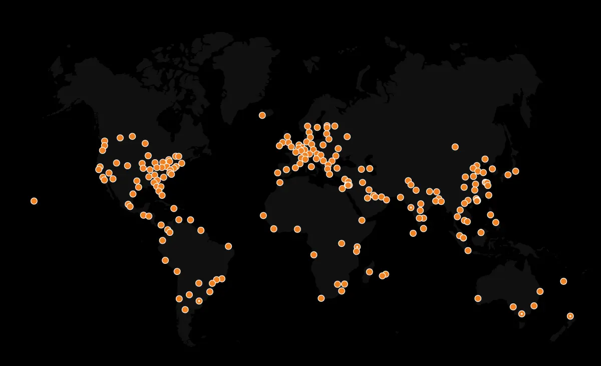 cloudflare network 275 cities in 100 countries