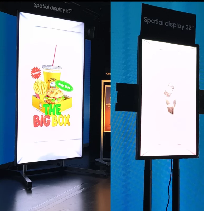 spatial display sizes